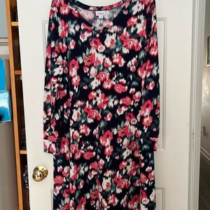 Lularoe Emily Long Sleeve Swing Dress